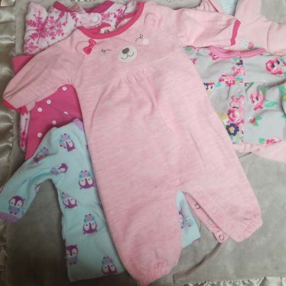 Newborn Girls PJs (6 pair) - Picture 2 of 3